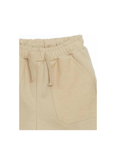 LC Waikiki Lcw Kids Bej Basic Beli Lastikli Pamuklu Erkek Çocuk Şort Beıge