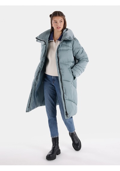 Colin's Colins Regular Fit Şişme Uzun Cepli Yeşil Kadın Kaban Cl1065792 Mint Yeşili