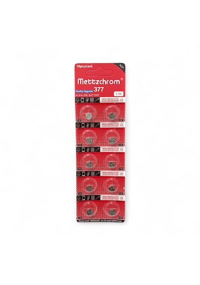 Mettzchrom Kol Saat Pili 377a Lr626 Ag4 1.5v Kol Saati Pili 10'lu