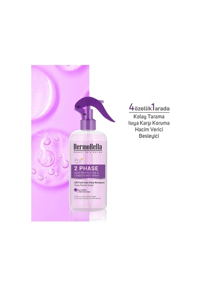 Dermobella Pro+ Çift Fazlı Isıya Karşı Koruyucu Kolay Tarama Spreyi 250 Ml Diğer
