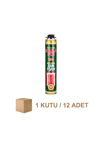 Somafix 850 G / 750 ML Tabancalı Köpük 12 Adet Kutu-Somafıx.S