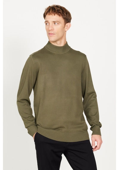 AC&Co / Altınyıldız Classics Erkek Hakı Standart Fit Normal Kesim Yarım Balıkçı Yaka Triko Kazak Haki AC&Co / Altınyıldız Classics Erkek Hakı Standart Fit Normal Kesim Yarım Balıkçı Yaka Triko Kazak Haki