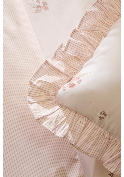 Kaşmir Home Levina %100 Pamuk Çift Kişilik Nevresim Takımı Rose
