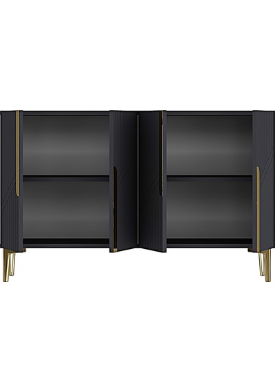 Ka1228ag Evva Konsol Ve Tv Sehpası Antrasit-gold 120cm