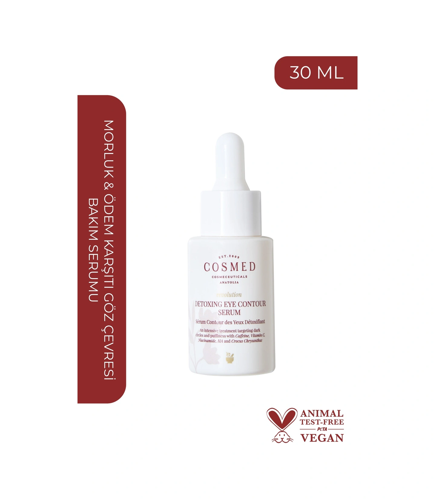 Cosmed Göz Altı Torbalanma Morluk Karşıtı Göz Çevresi Serumu - ing Eye Contour Serum - 15 ml