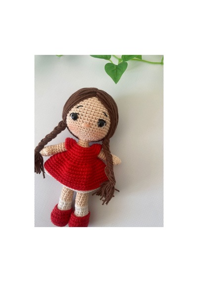 Adenya Sepeti El Emeği Örgü Kırmızı Fındık Bebek
