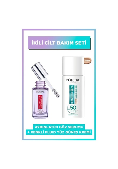 Bright Reveal Renkli Fluid Yüz Güneş Kremi & Revitalift Filler Aydınlatıcı Göz Serumu pktlrlrenkgunesfillereye-10571