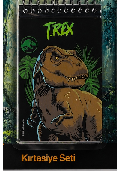 X Dekomus Lisanslı Jurassic World 4'lü Kırtasiye Seti Not Defteri,geçmeli Kurşun Kalem,silgi Ve Uç Seti Diğer