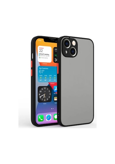 Apple Uyumlu  iPhone 13 Kilif Lens Korumali Mat Silikon Kapak 523932281