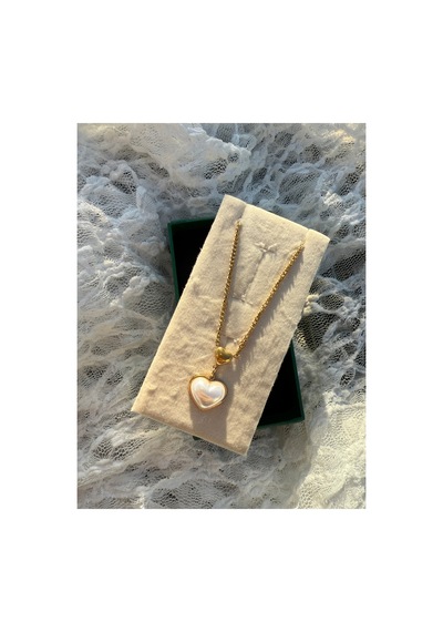 Pearl Heart Gold Kolye Altın