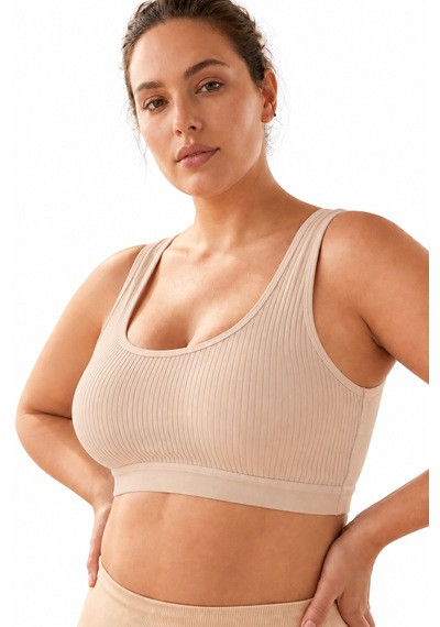 İpeksi Collection Kalın Askılı Pamuklu Çıkarılabilir Pedli Büstiyer Bralet - Sporcu Yarım Atlet Ten