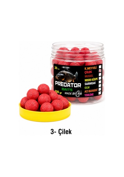 Predator Baits Kancalık Boili 300 Gr 20 Mm 3-çilek