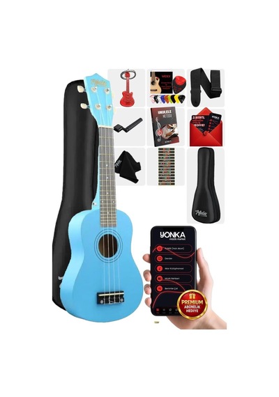 Midex UKX-233BL Mavi Concert Ukulele (Askı Çanta Metod Pena)