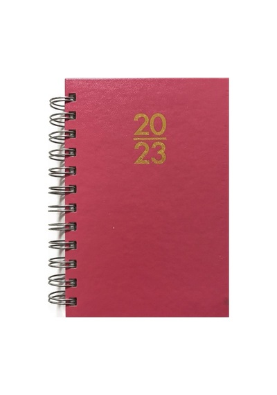 2023 Spiralli 12x17 Günlük Ajanda Pembe