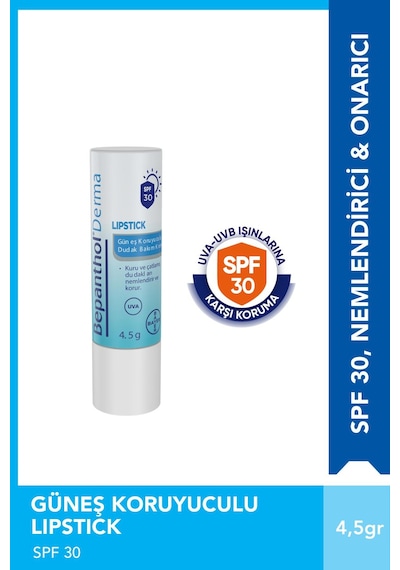 Bepanthol Lipstick Güneş Koruyucu Dudak Bakım Krem SPF 30 Güneş Koruyuculu Dudak Bakımı 4.5 ML