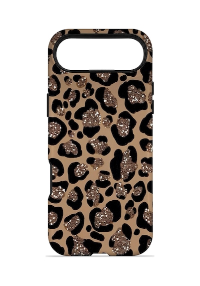 Velvoria Valestra Simli Leopar Apple Apple iPhone Uyumlu 17 Air Magsafe Koruma Kılıfı Valestra Magline - Simli Leopar