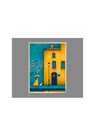 Poster Tek Parça Ahşap Çerçeveli Tablo Çok Renkli - 814954416 Çok Renkli