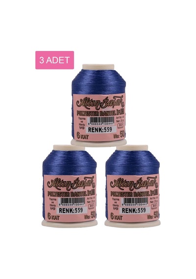 3 Adet Altınbaşak Oya Ve Dantel İpi 20 Gr - Royaleks - No: 559 Çok Renkli