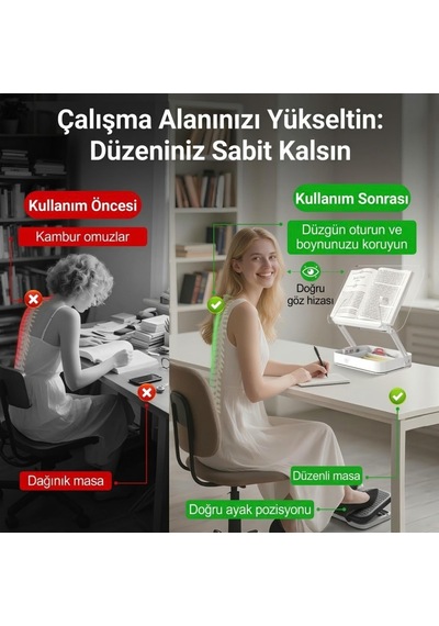 Coverzone Tablet, Notebook Ve Kitap Okuma Standı Organizerli 13-16 İnç R22h 1