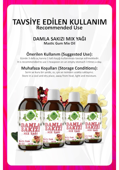 Gökçek Şifa Damla Sakızı Mix Yağı 100 ML