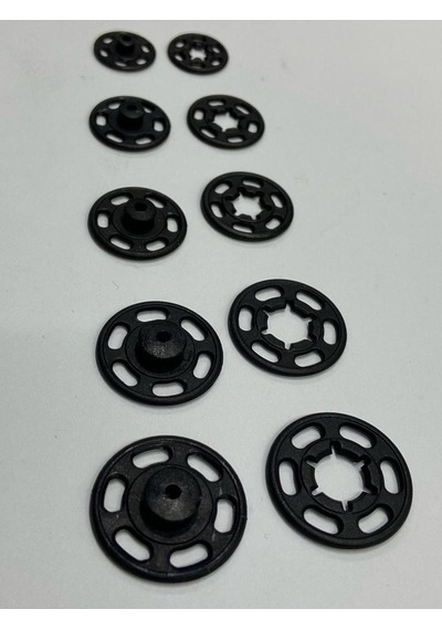 Çıtçıt / Plastik Çıtçıt / 5 Boylu / Siyah Ve Beyaz/ 400 Adet