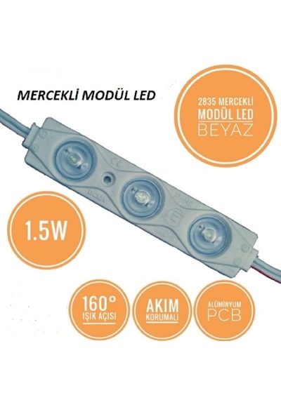 20 Adet Mercekli Modül Led Beyaz 1.5 Watt 12v Şerit