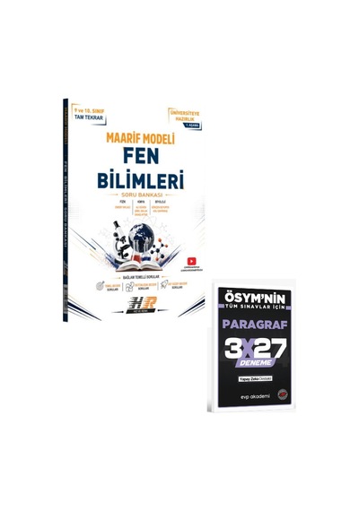 2027 Hız Ve Renk 2027 Tyt Fen Bilimleri Maarif Model Soru Bankası+ Evp Akademi Paragraf