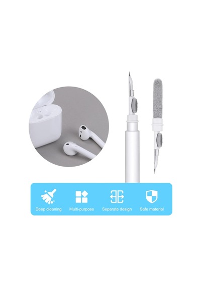 Airpod Temizleme Kiti, Süngerli 3 Ü 1 Arada Airpod Temizleyici Kalem, Kablosuz Kulaklıklar