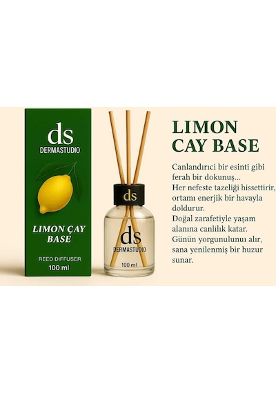Limon Çay Base Bambu Oda Kokusu 100 Ml Ferah Ve Kalıcı Çay Esintisi Karışık