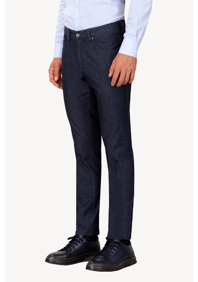 Ysf Erkek Lacivert Spor Kot Regular Fit Cotton Pantolon