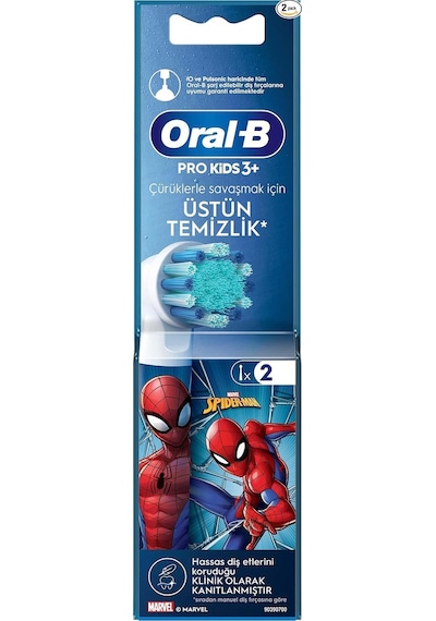 Oral-b Çocuk İçin Spiderman Şarjlı Diş Fırçası Yedek Başlığı 2 Adet