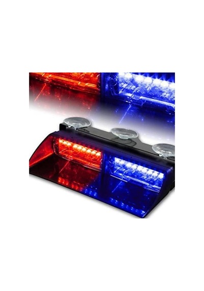 Drstuningistanbul Flaş Led Çakarlı 16W Kırmızı-Mavi 8 Fonksiyonlu / Lapa176