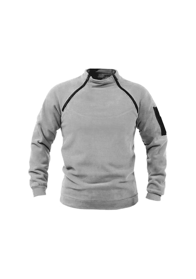 Genius Store Store Erkek Polar Outdoor Fermuarlı Kombat Tactical Cepli Polar Gri