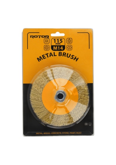 Konik Tel Fırça Rotor 115mm M14