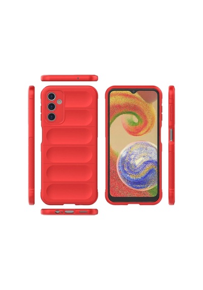 Samsung Uyumlu Galaxy A14 4g Kılıf Optimum Silikon Kırmızı