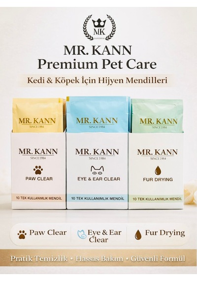 Mr.kann Kedi & Köpek Hijyen Bakım Mendili Mr.kann