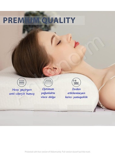 Visko Ortopedik Boyun Yastığı Visco Boyun Yastığı Boyun Düzleşmesi İçin Özel Yastık
