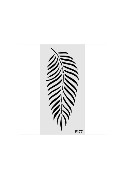 Kk Swords Stencil Tasarım F177 Tropikal Yaprak- Dekoratif Duvar, Fayans Ve Eşya Boyama Şablonları 25x50cm Tybj8p7dıvkf7xc944