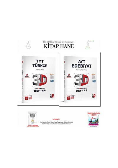3d Tyt Ayt Türkçe Edebiyat Video Defter 2 Ki 2 Kitap Seti