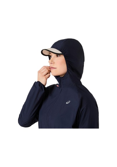 Asics Road Packable Kadın Lacivert Koşu Ceket 2012d076-400 Mavi