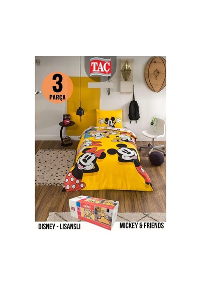 Mickey Mouse Nevresim Takımı Turuncu