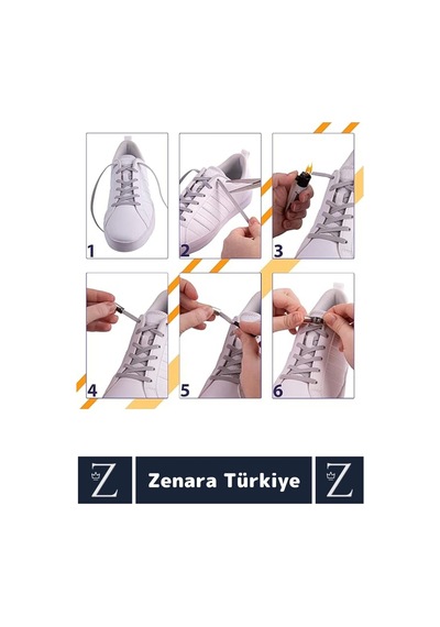 Zenara Tüm Yaşlar İçin Şık Klipsli Manyetik Lastikli Pratik Mıknatıslı Çocuk Ayakkabı Bağcığı 100 Cm-2 Çift Çok Renkli