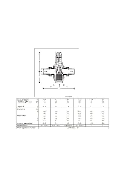 D06F- 1B Honeywell Su Basınç Düşürücü - 1 5-6 Bar - Sıcak Suya D
