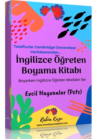 İngilizce Öğreten Boyama Kitabı (Evcil Hayvanlar)