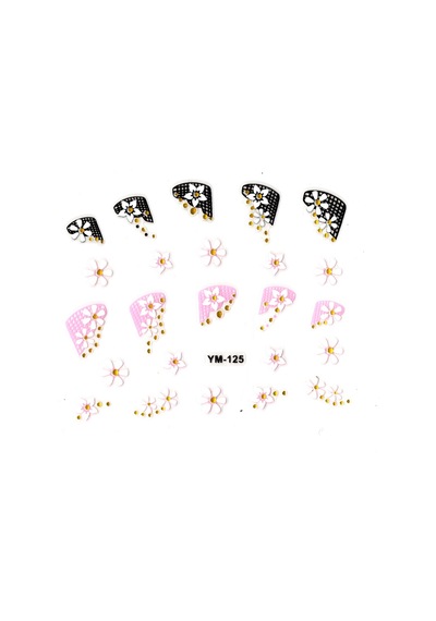 Limmy Tırnak Süsleme Sticker Nail Art Ym-125 - 6x5 Cm - Motif Çiçek