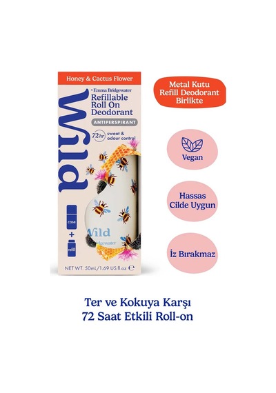 Wild Antiperspirant Emma Bridgewater Bee Roll-on Case + Honey&cactus Refill Ter Önleyici Deodorant 50 Ml