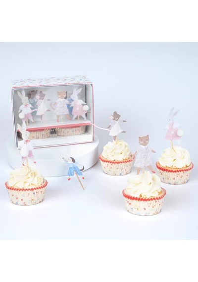 Meri Meri - Animal Friends Cupcake Kit - 24 Adet