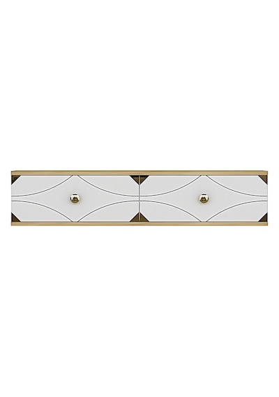 Tda1297dbg - Alfa120 Duvara Montaj Tv Stand, Tv Rafı, Tv Sehpası Safirmeşe - Beyaz - Gold 120cm Tda1297dbg - Alfa120 Duvara Montaj Tv Stand, Tv Rafı, Tv Sehpası Safirmeşe - Beyaz - Gold 120cm