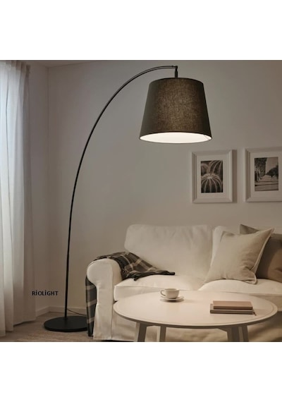Riolight Vintage,retro Rustik Siyah Metal Gövde Kumaş Hareketli B