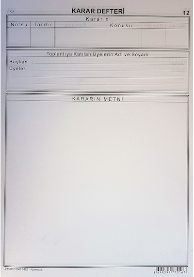 Kocaoluk Karar Defteri K.Kapak